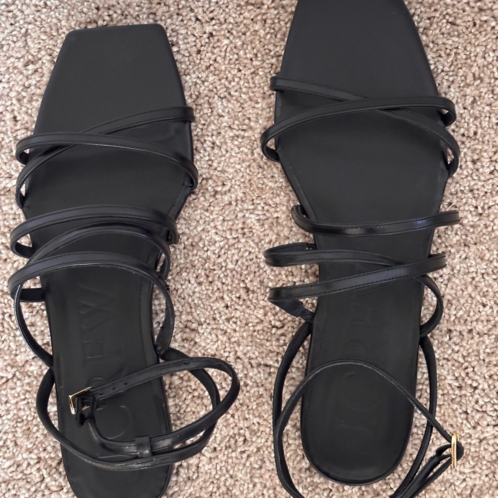 J. Crew Black Multi-Strap Ankle Sandals - Picture 2 of 11
